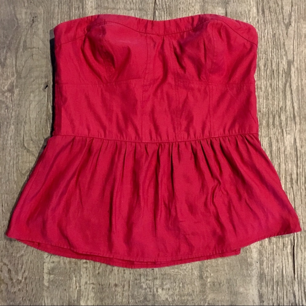 American Eagle strapless satin top